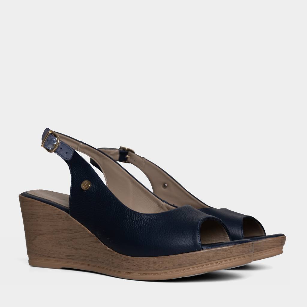 SANDALIAS MUJERES TOP MODEL CUERO AZUL TMO-N0009 (35-39) - 2