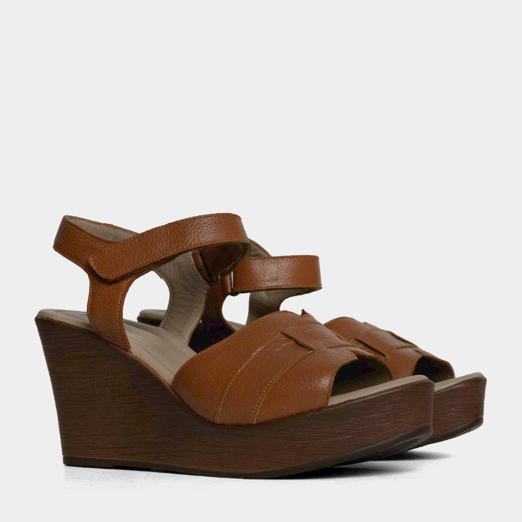 SANDALIAS MUJERES TOP MODEL CUERO MARRÓN TMO-N0004 (35-39) - 2