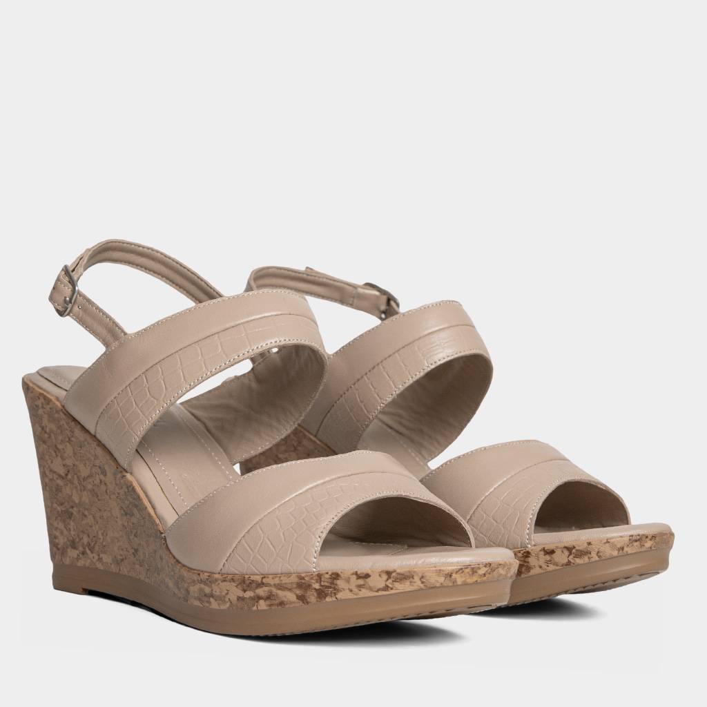 SANDALIAS MUJERES TOP MODEL CUERO NUDE TMO-N0003 (35-39) - 2