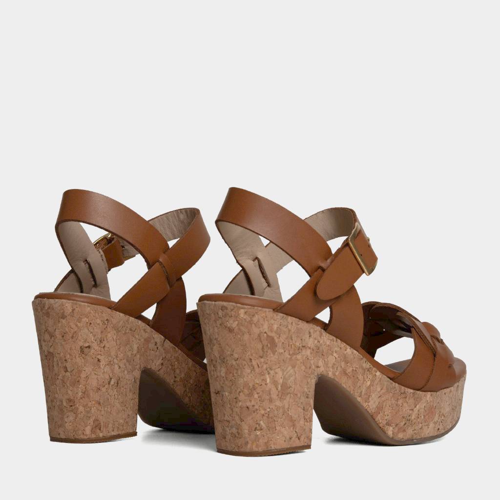 SANDALIAS MUJERES TOP MODEL CUERO MARRÓN TMO-N0016 (35-39) - 3