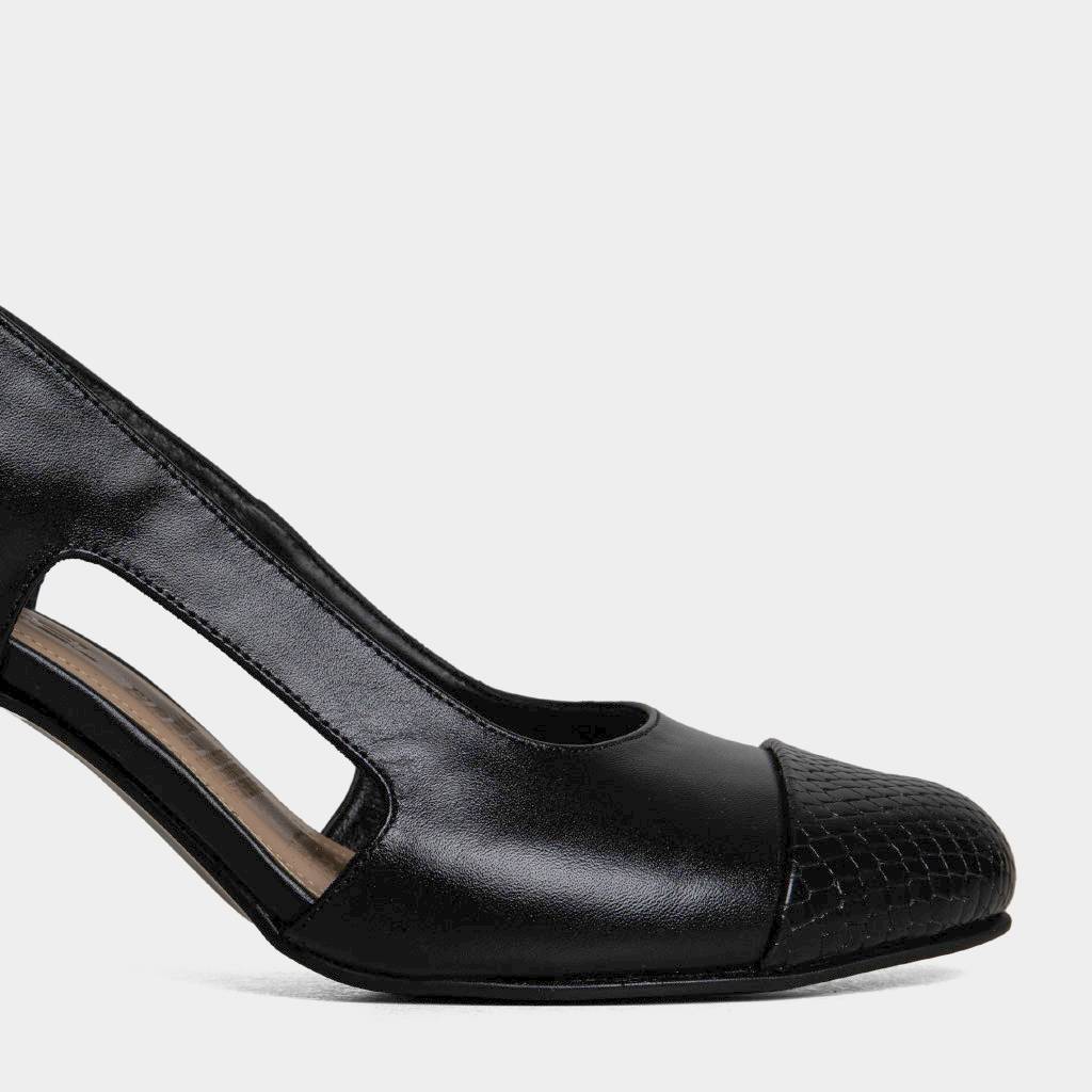 ZAPATOS CASUALES MUJER TOP MODEL CUERO NEGRO TMO-N0022 (35-39) - 4