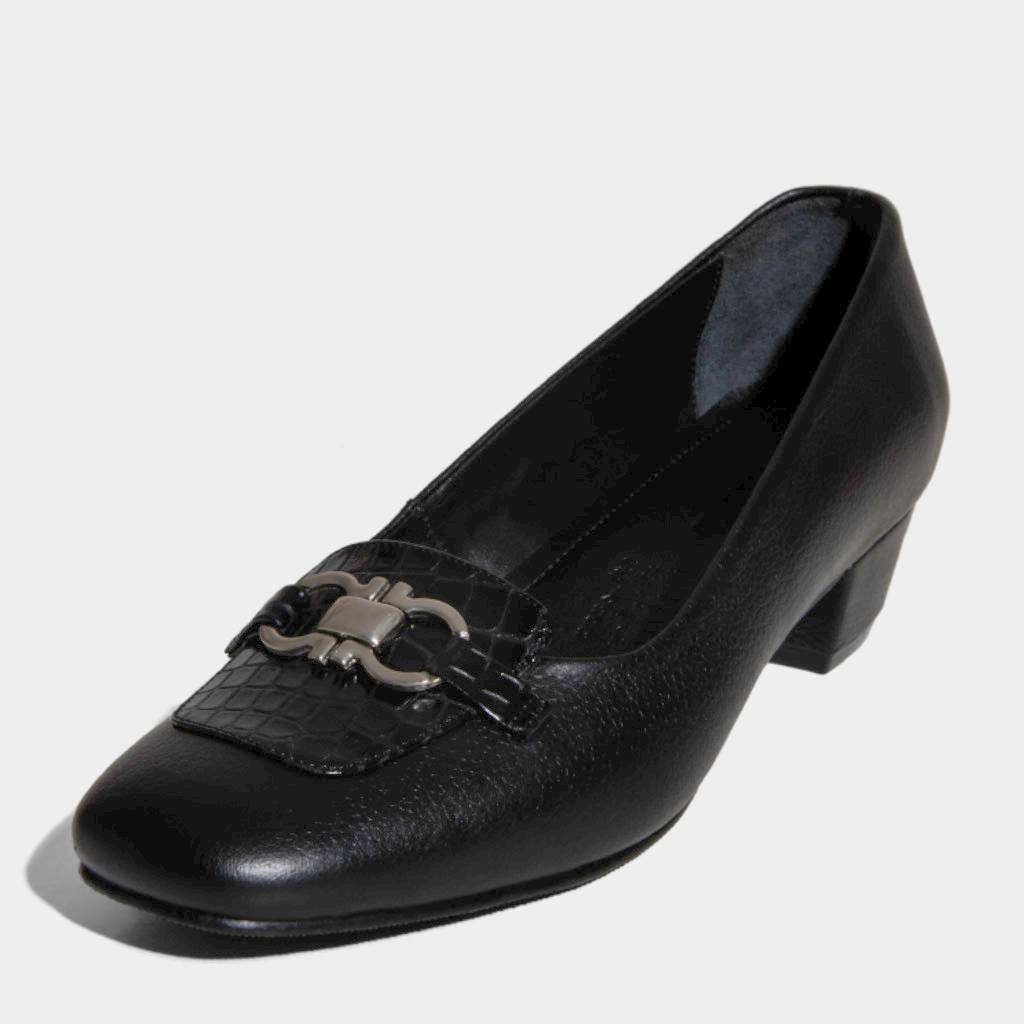 ZAPATOS CASUALES MUJER TOP MODEL CUERO NEGRO TMO-N0027 (35-39) - 2