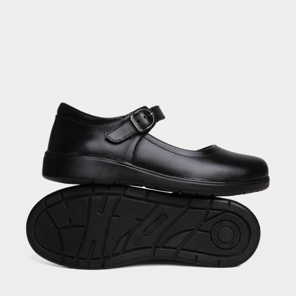 ZAPATOS NIÑA FOOTLOOSE KIDS CUERO NEGRO JUNIOR FTK-N0009 - 5