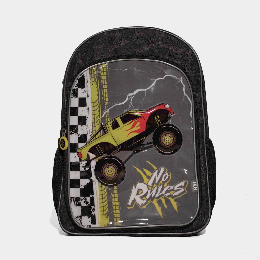 MOCHILA R18 R18-I0191 PRE ESCOLAR TEXTIL NEGRO - 1
