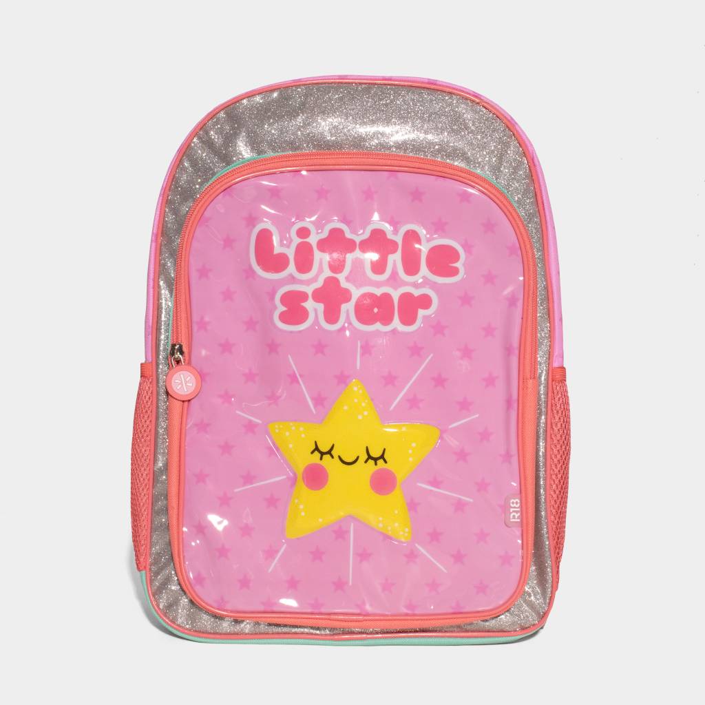 MOCHILA R18 R18-I0186 PRE ESCOLAR TEXTIL ROSADO - 1