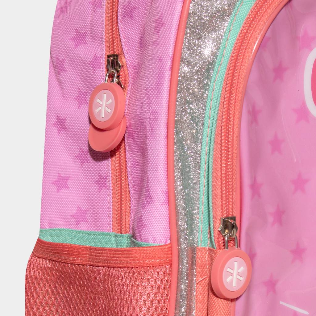 MOCHILA R18 R18-I0186 PRE ESCOLAR TEXTIL ROSADO - 4