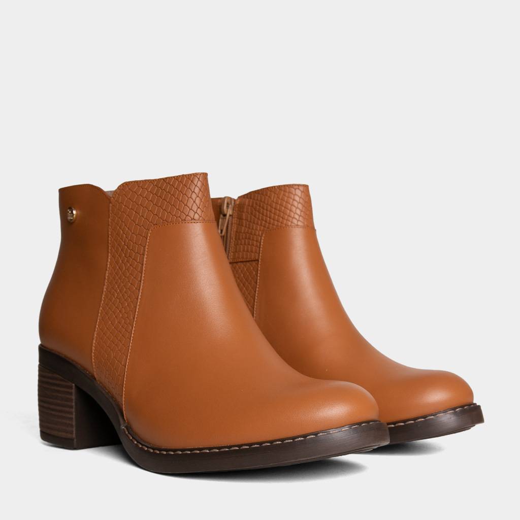 BOTINES CASUALES TOP MODEL MUJERES TMO-MH0022 CUERO - 2
