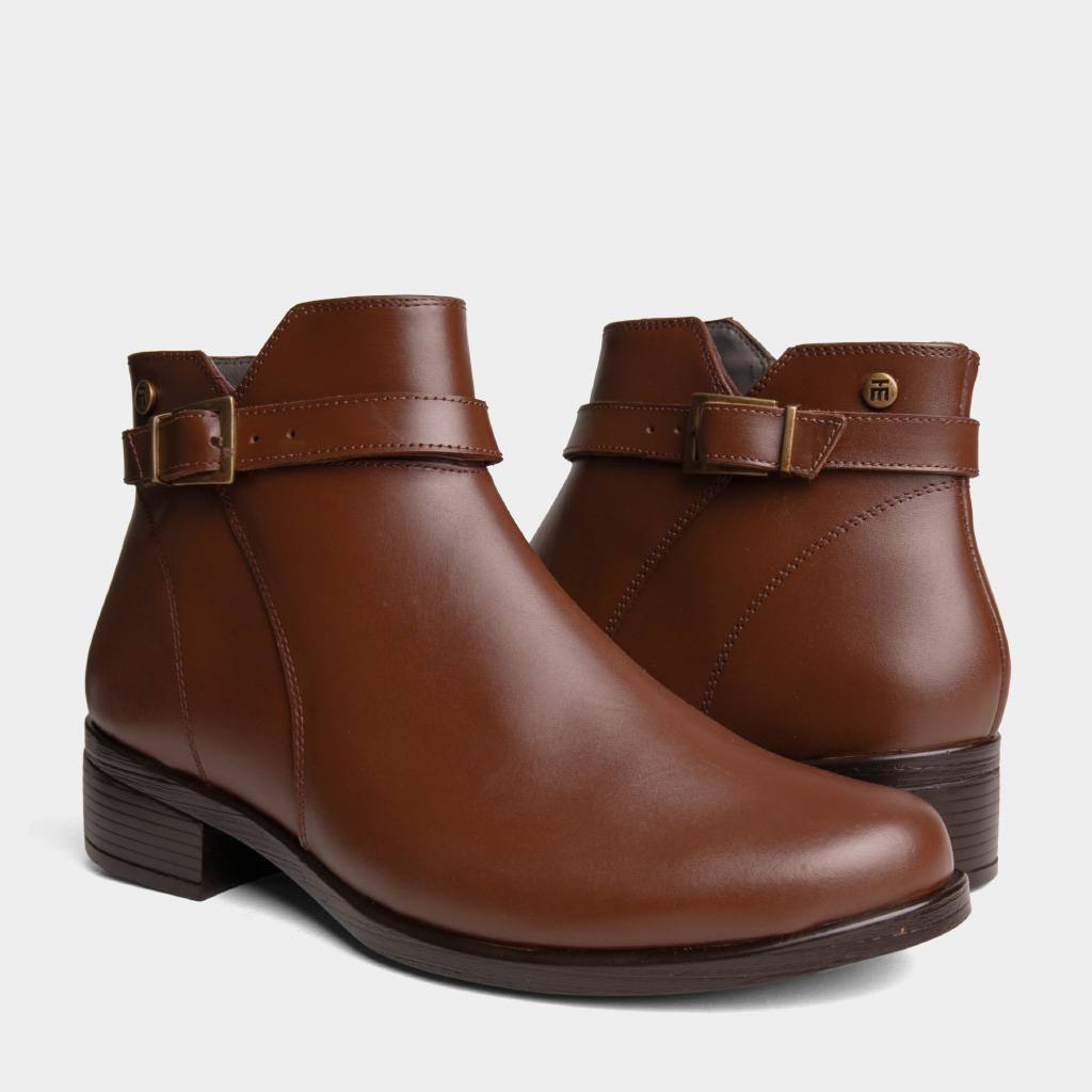 BOTINES CASUALES TOP MODEL MUJERES TMO-BK0025 CUERO - 5