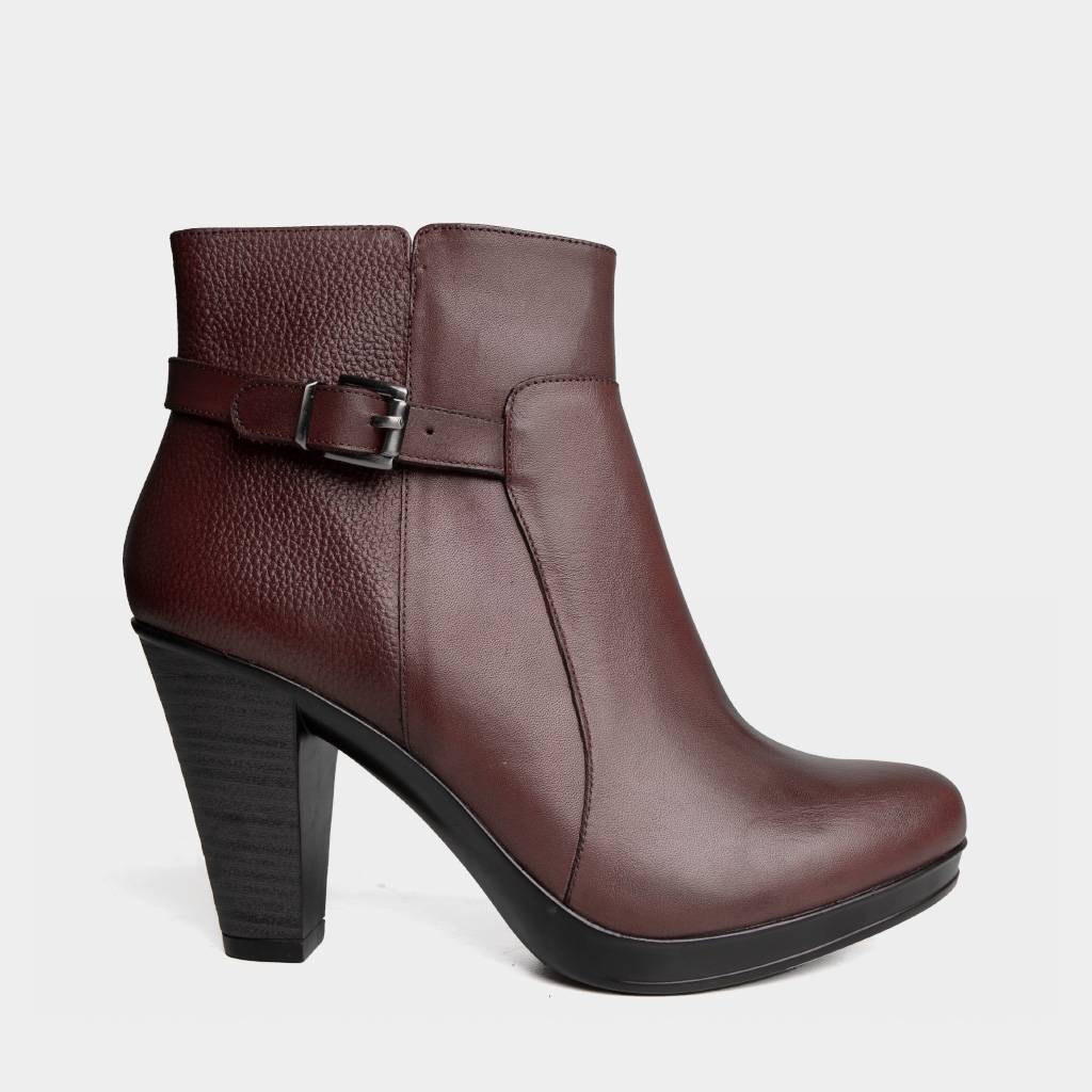 BOTINES MUJER TOP MODEL TMO-BK0026 CUERO - 1