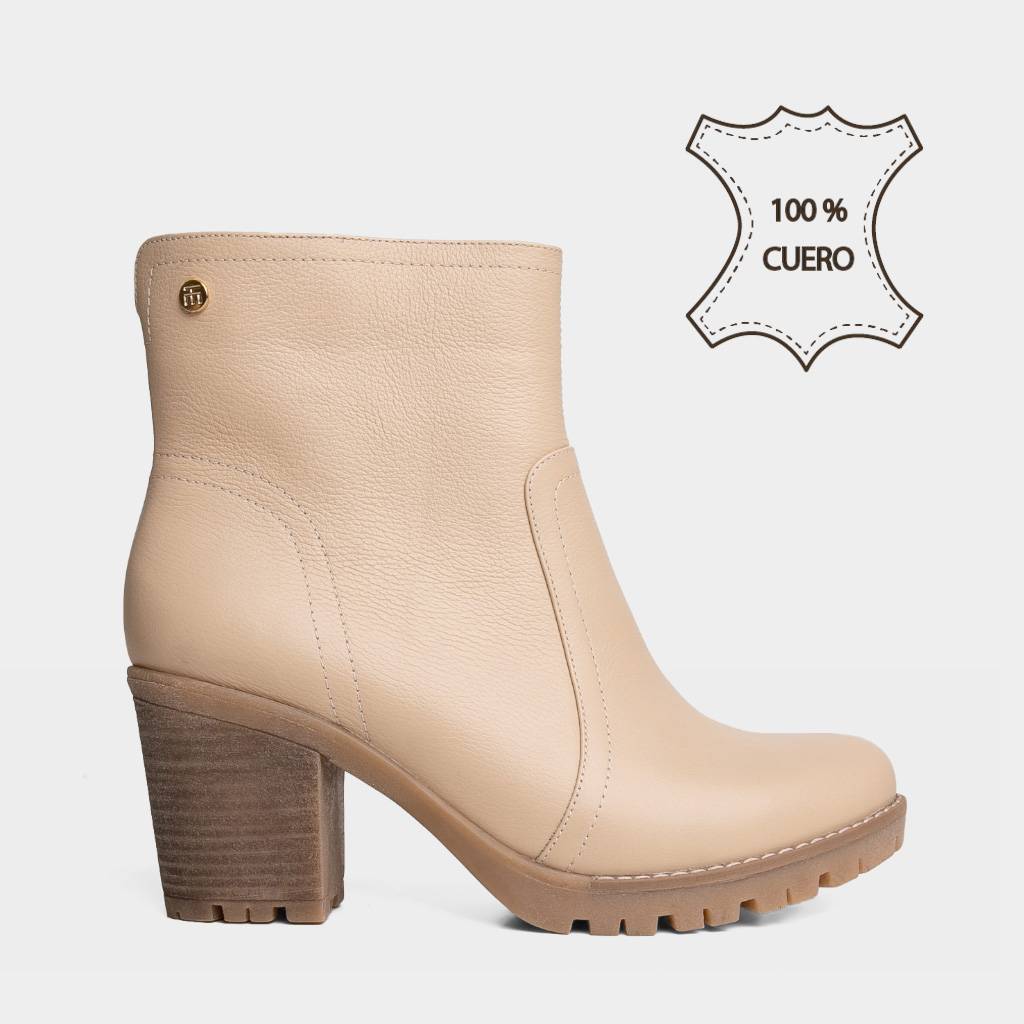 BOTINES CASUALES TOP MODEL MUJERES TMO-MH0028 CUERO - 1