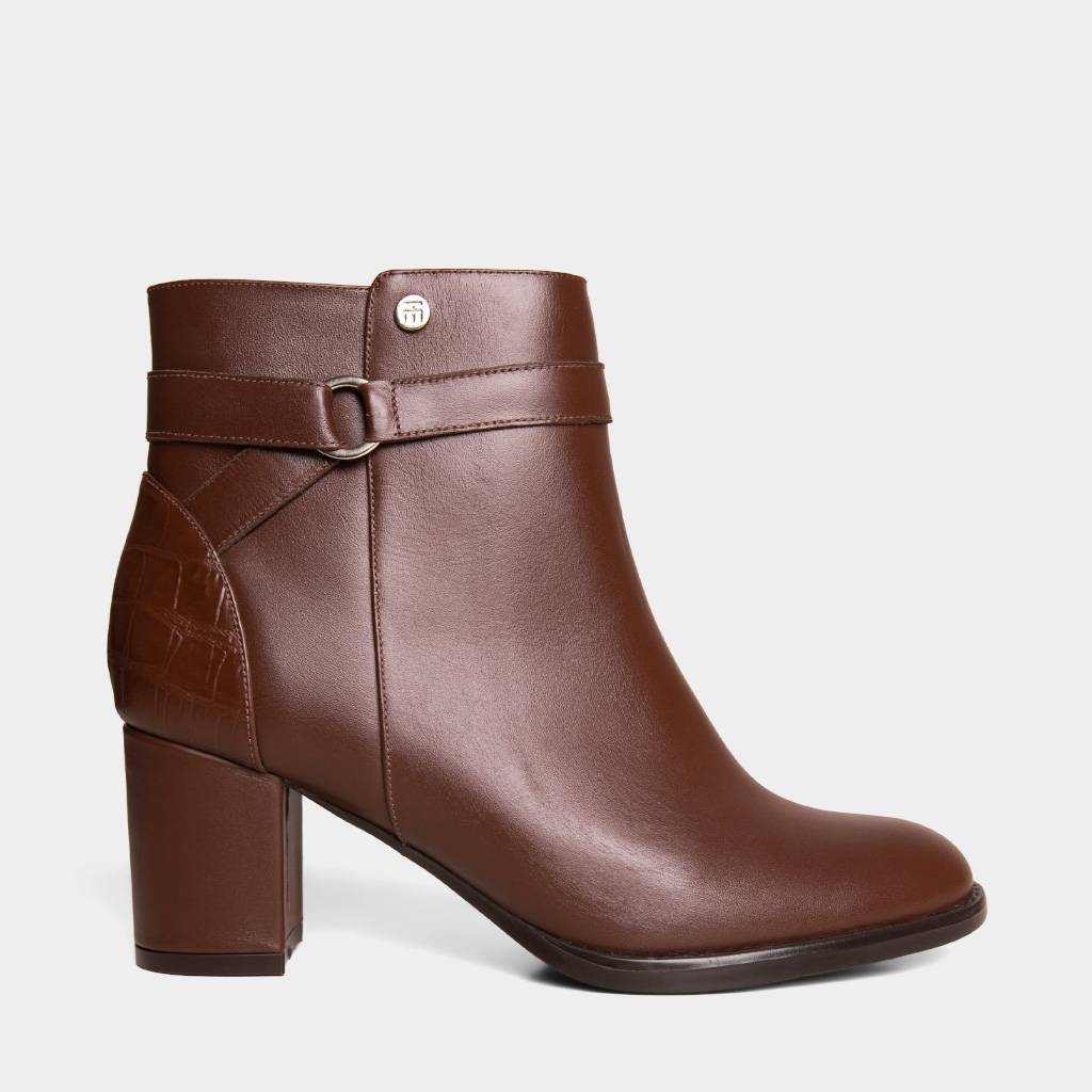 BOTINES CASUALES TOP MODEL MUJERES TMO-MH00002 CUERO - 1