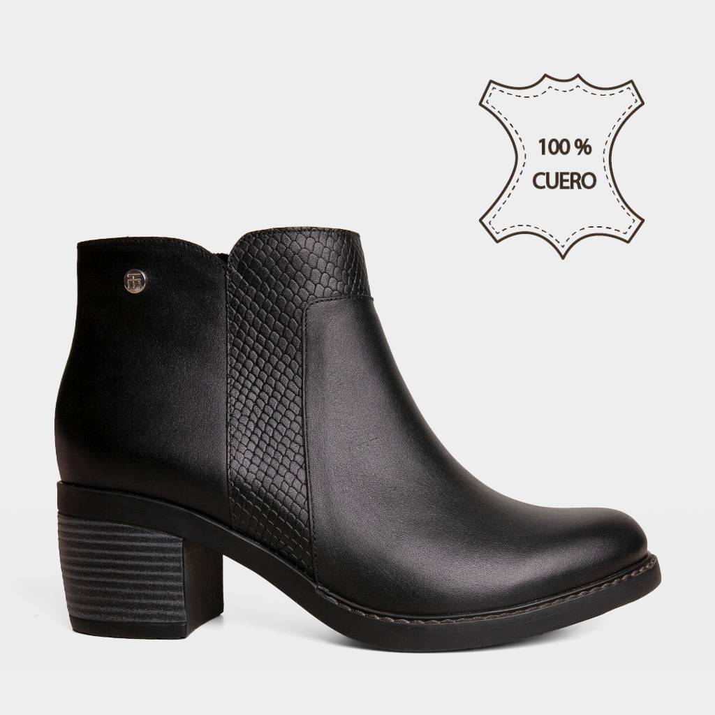 BOTINES CASUALES TOP MODEL MUJERES TMO-MH0022 CUERO - 1