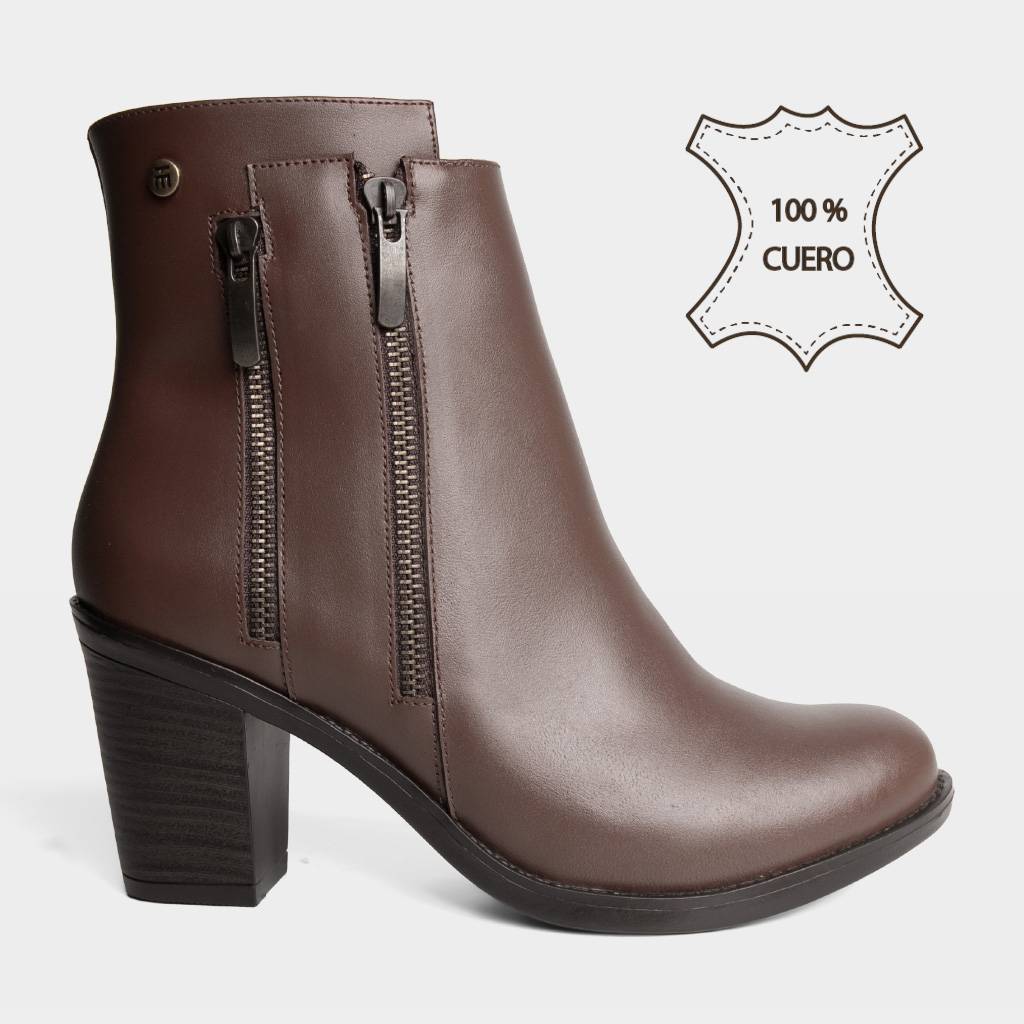 BOTINES TOP MODEL MUJERES TMO-BK0041 CUERO - 1