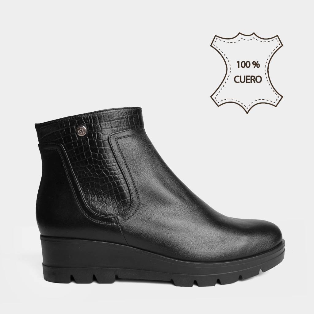 BOTINES CASUALES TOP MODEL MUJERES TMO-LK0024 CUERO - 1