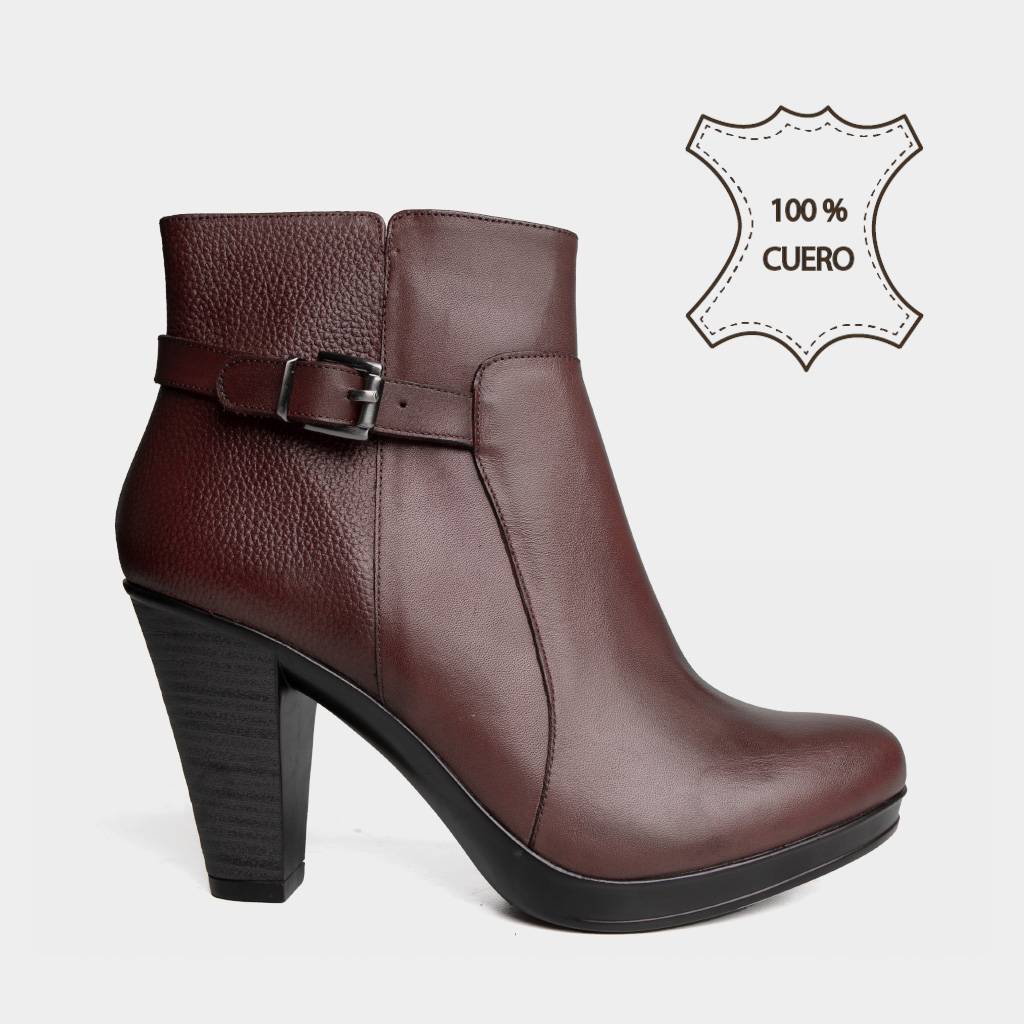 BOTINES CASUALES TOP MODEL MUJERES TMO-BK0026 CUERO - 1