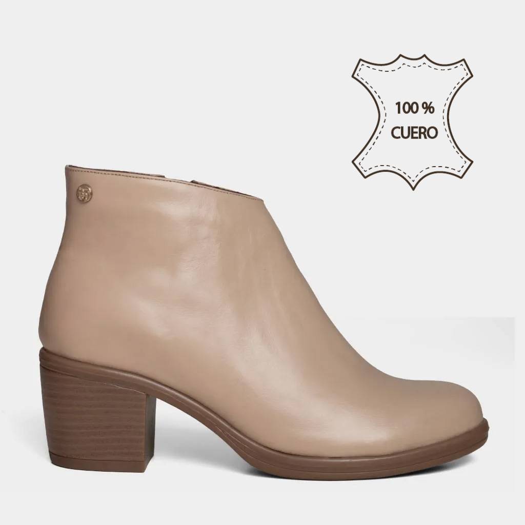 BOTINES CASUALES TOP MODEL MUJERES TMO-BK0020 CUERO - 1