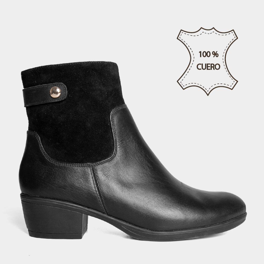 BOTINES CASUALES TOP MODEL MUJERES TMO-LK0045 CUERO - 1