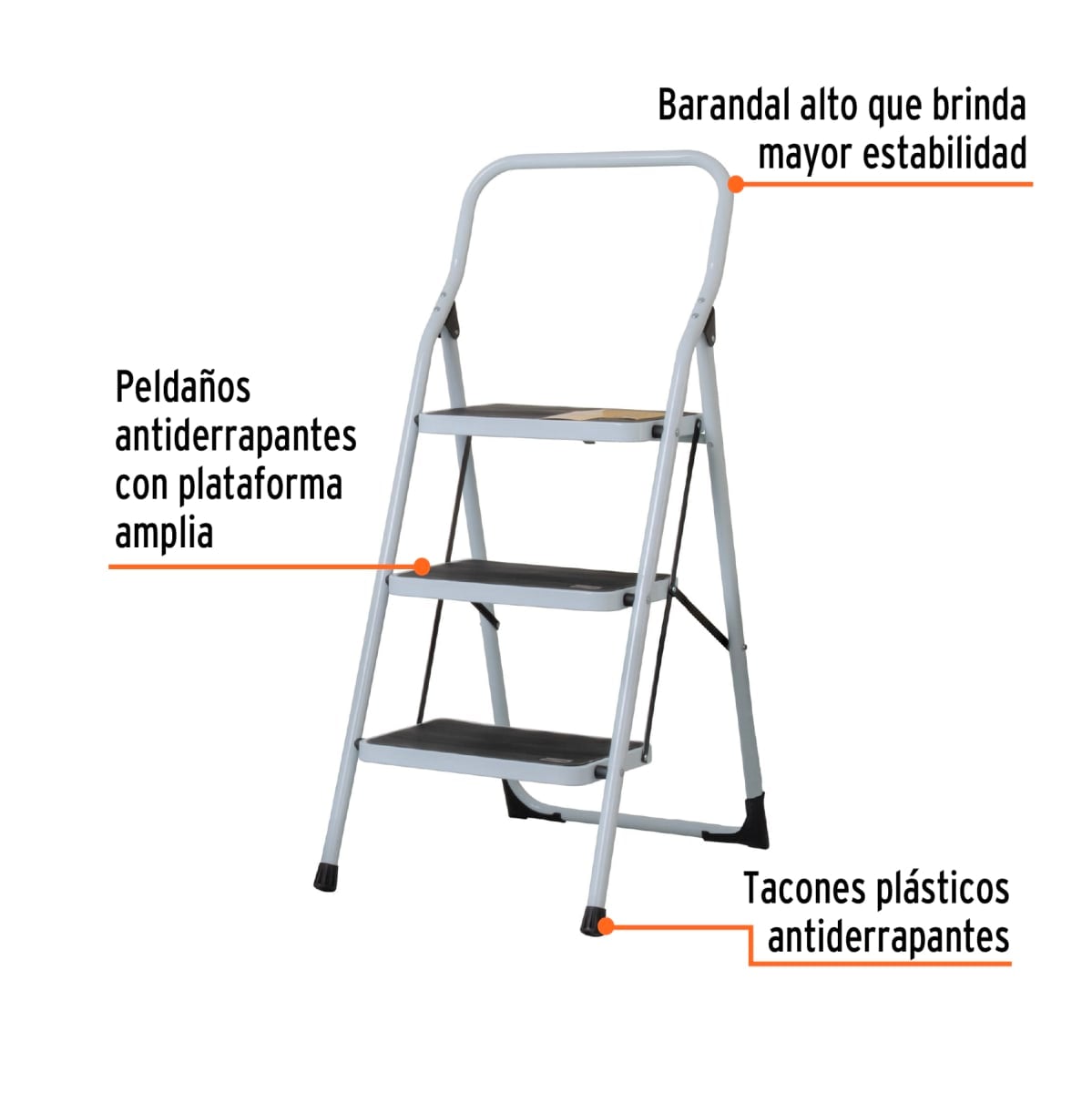 ESCALERA PRETUL 24120 TUBULAR PLEGABLE 3 PASOS - 3