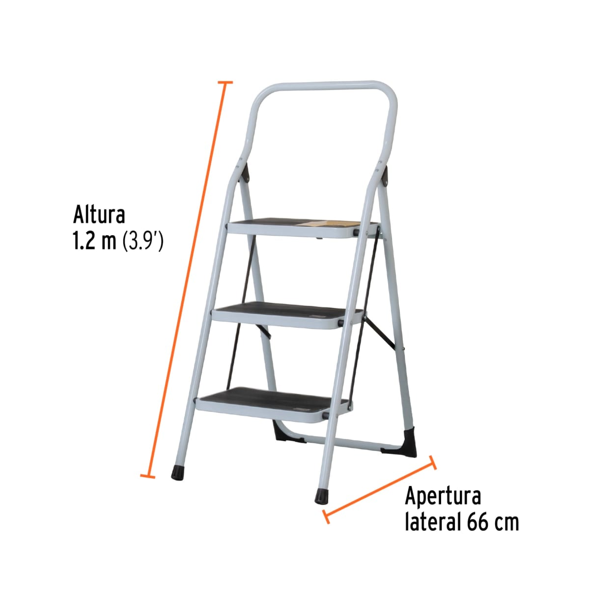 ESCALERA PRETUL 24120 TUBULAR PLEGABLE 3 PASOS - 4