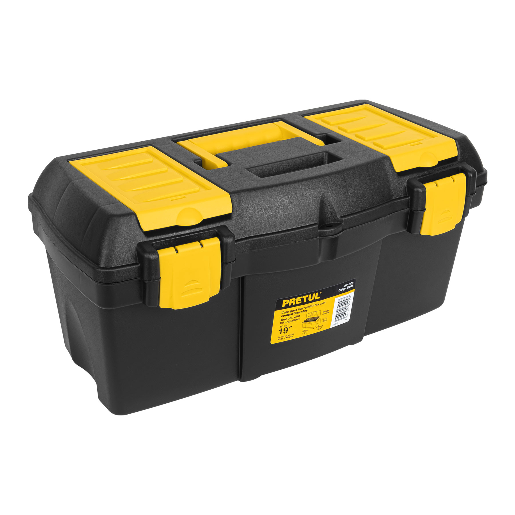 CAJA DE HERRAMIENTA DE 19' CON COMPARTIMIENTOS - 1