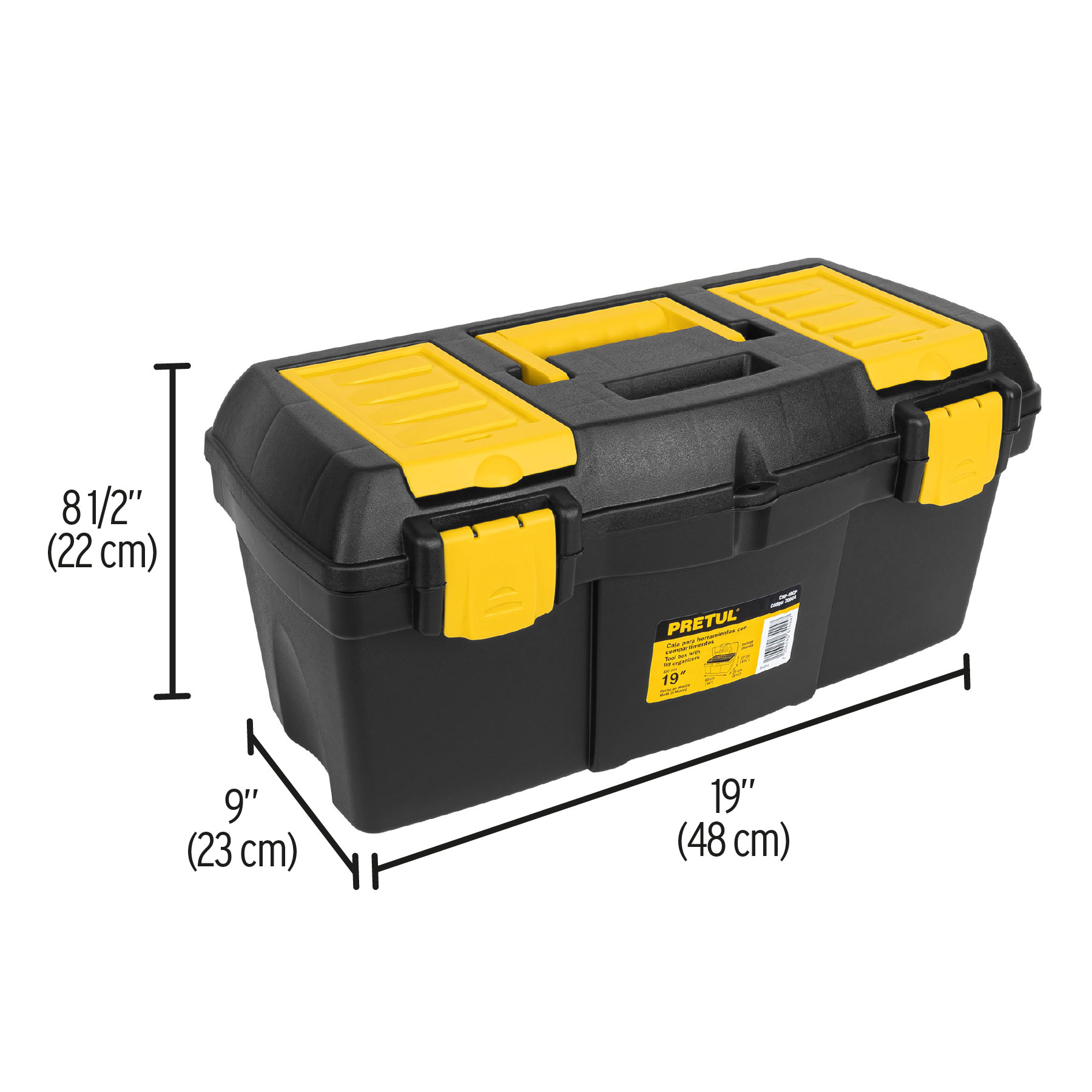 CAJA DE HERRAMIENTA DE 19' CON COMPARTIMIENTOS - 2