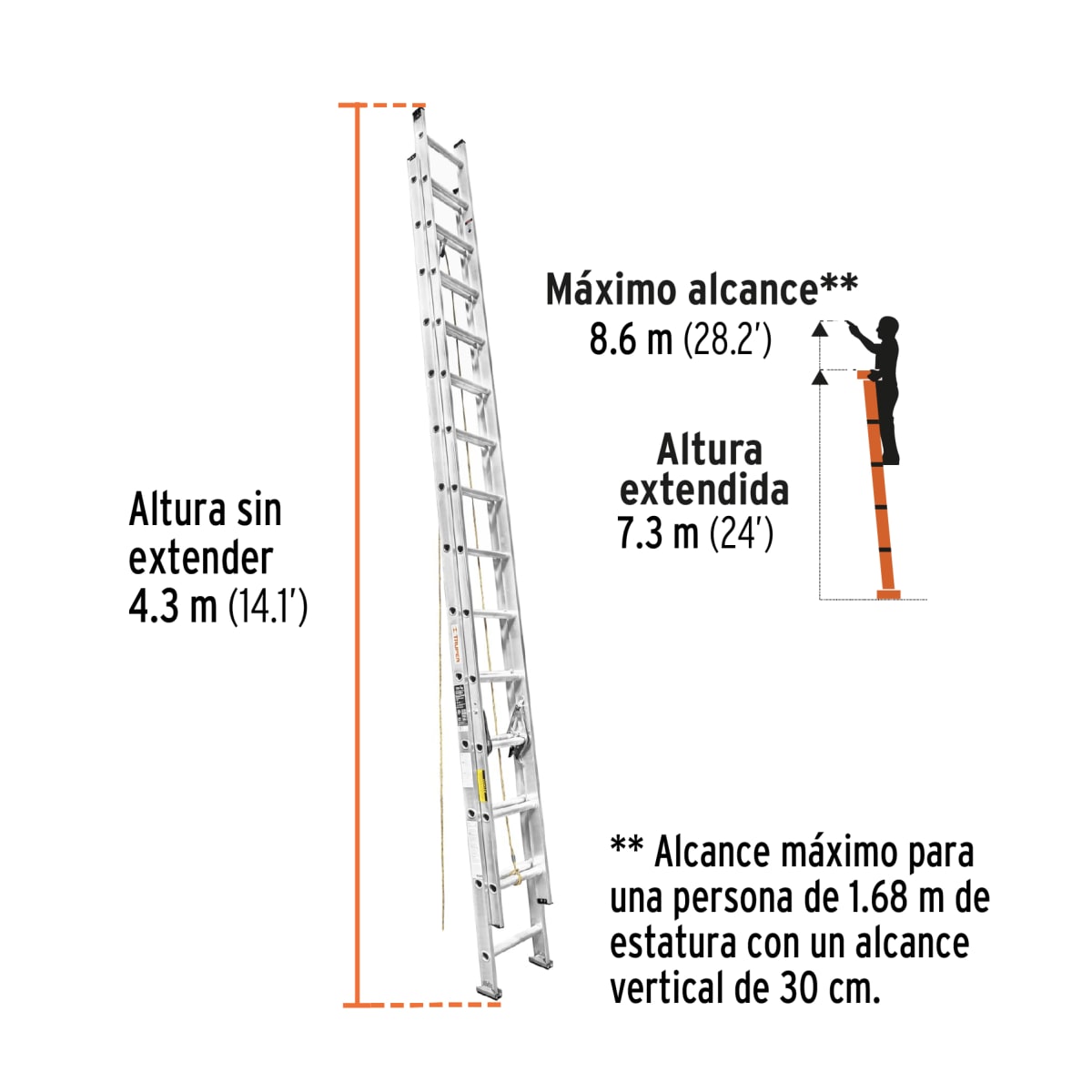ESCALERA TRUPER EXTENSIÓN TIPO III ESE-28 28 ESCALONES - 3