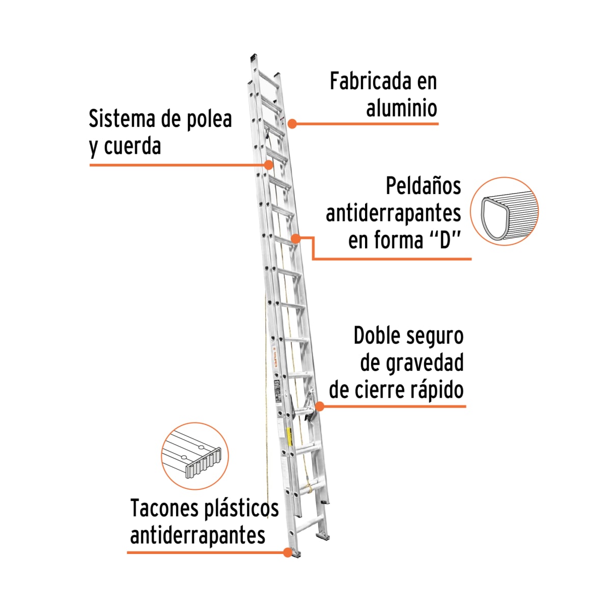 ESCALERA TRUPER EXTENSIÓN TIPO III ESE-28 28 ESCALONES - 4