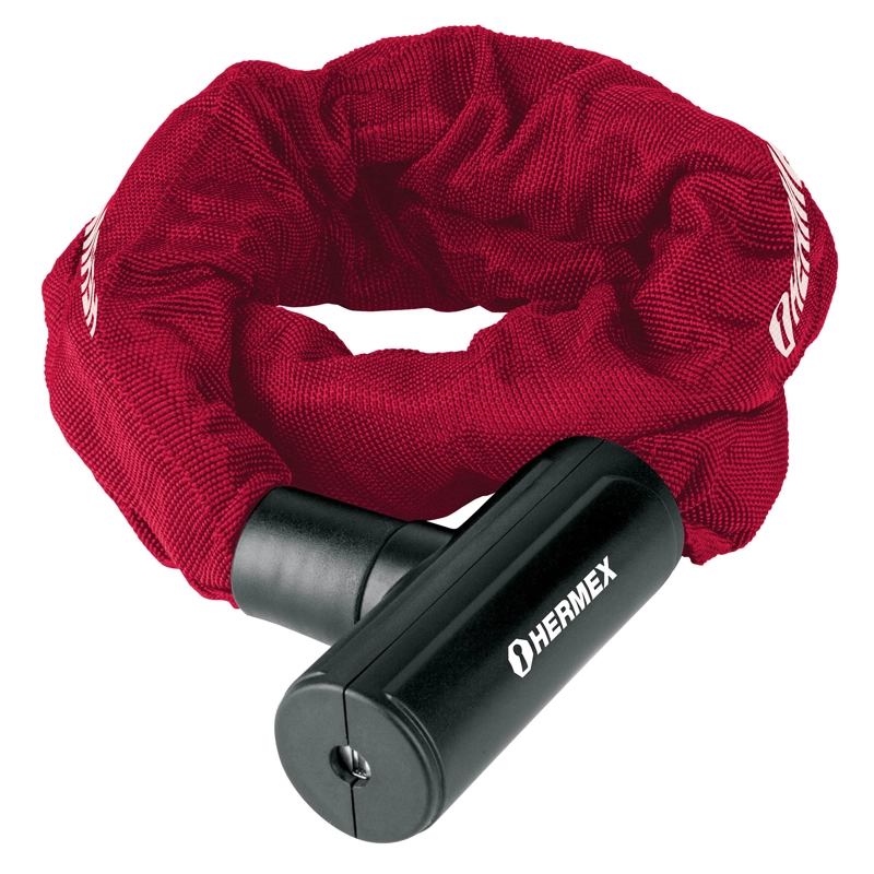 CANDADO HERMEX ACERO CON CADENA FORRADA DE 10MM - 1