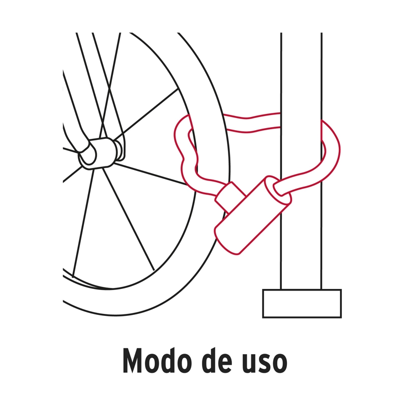 CANDADO HERMEX ACERO CON CADENA FORRADA DE 10MM - 3