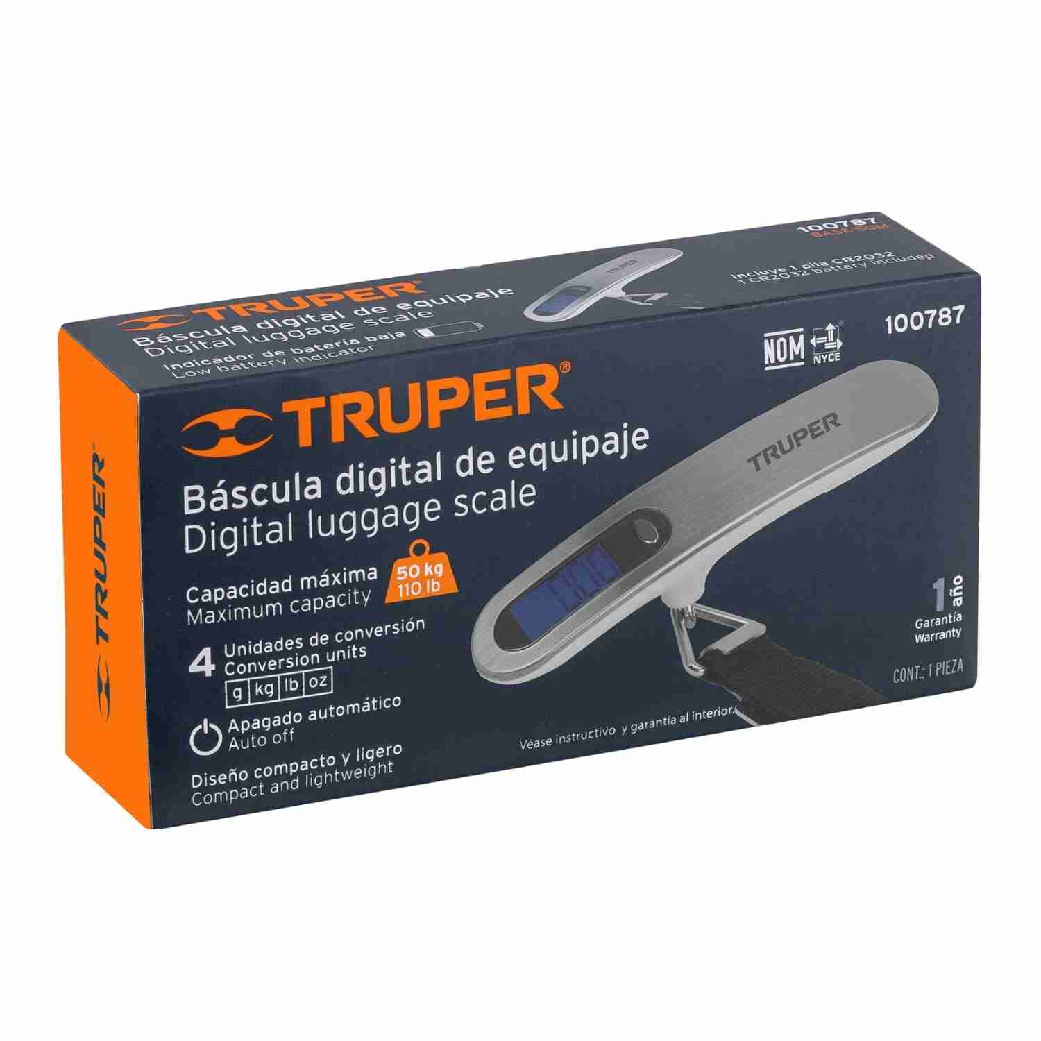 BALANZA ELECTRONICA PARA MALETA 50 KG TRUPER - 2