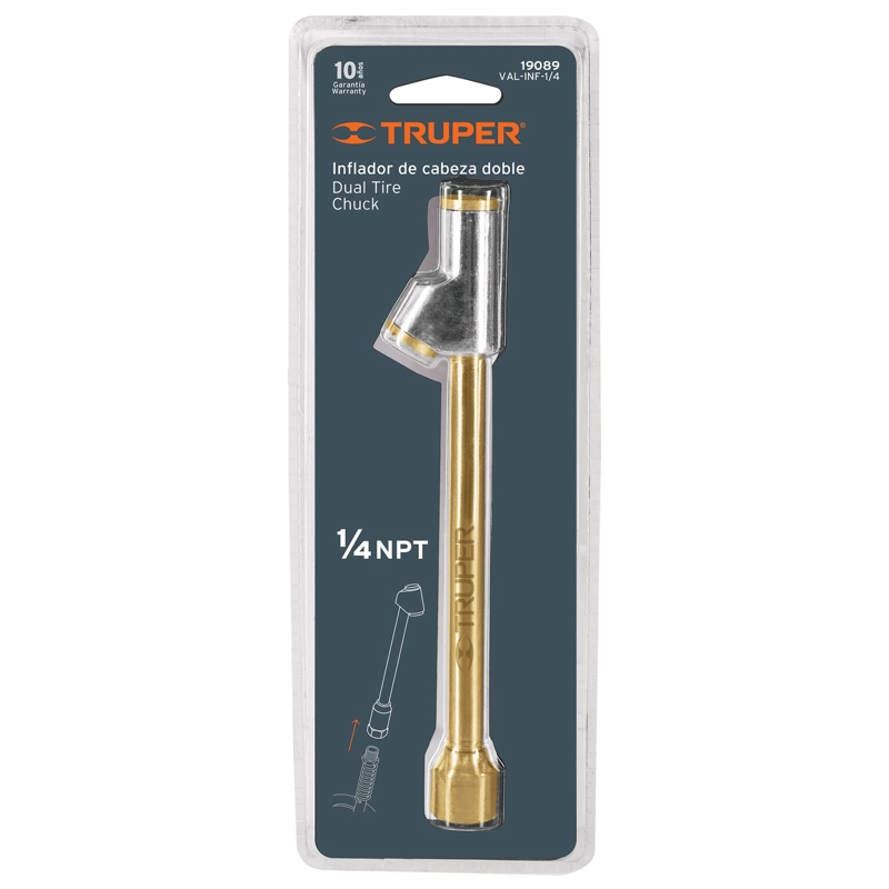 INFLADOR DE CABEZA DOBLE  1/4 NPT TRUPER - 2
