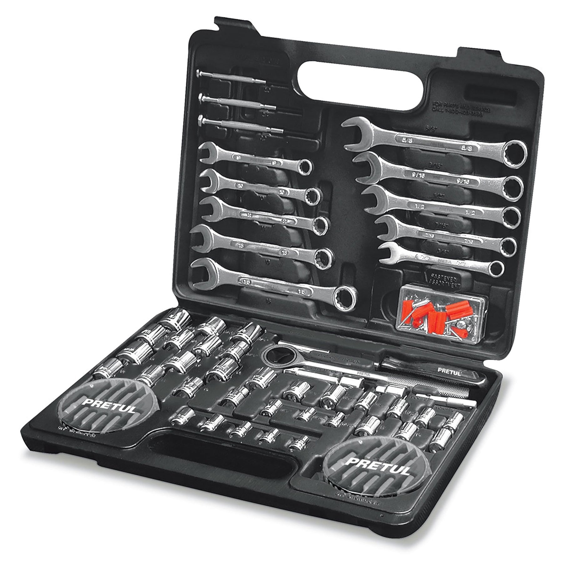 SET HERRAMIENTAS PRETUL 22980 71 PIEZAS 1/4' Y 3/8' - 1