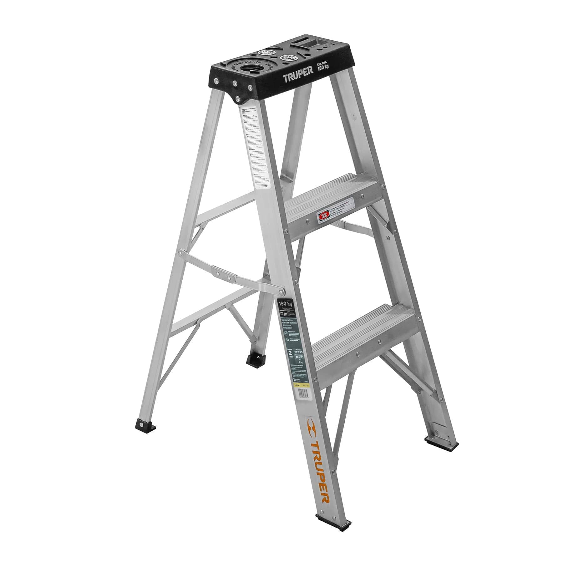 ESCALERA TRUPER TIJERA CAPACIDAD CARGA 150 KG 16740 2 PELDAÑOS - 1