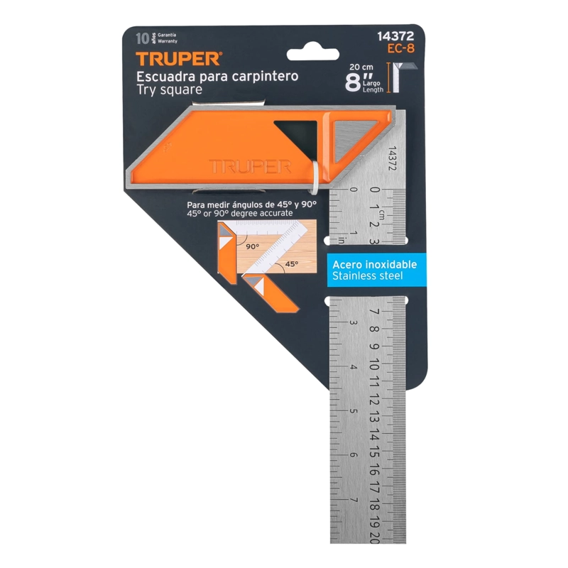 ESCUADRA PARA CARPINTERO MANGO DE ALUMINIO 8' TRUPER - 2