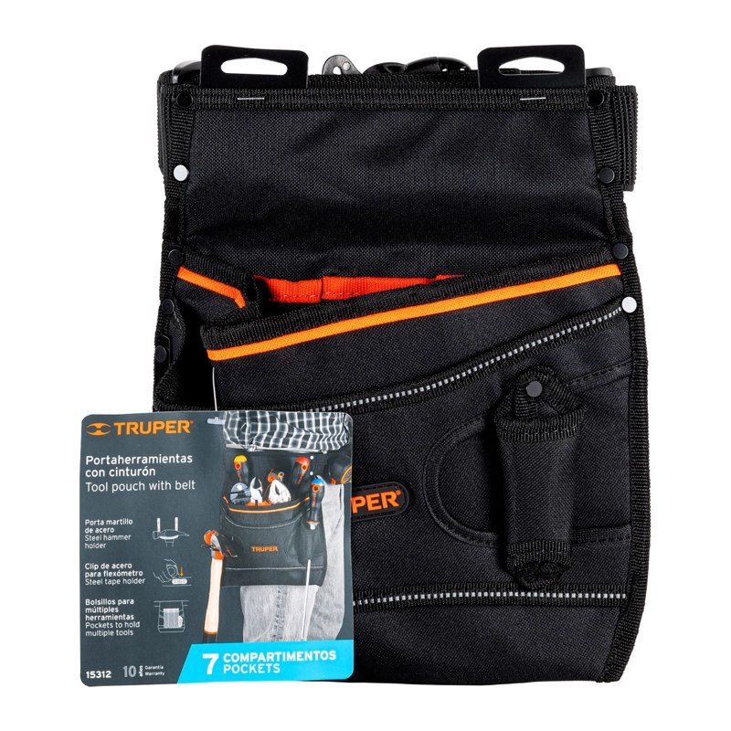 CINTURÓN PORTA HERRAMIENTAS TRUPER CF-15312 DE POLIESTER 7 COMPARTIMENTOS - 3