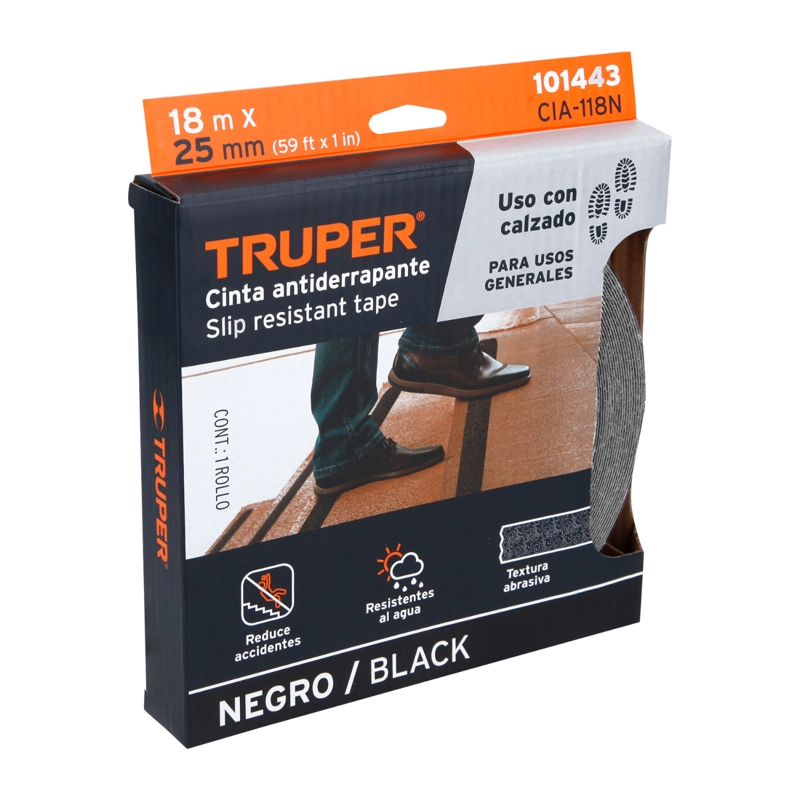 CINTA ANTIDESLIZANTE TRUPER CF-101443 NEGRO 25 MM X 18M - 4