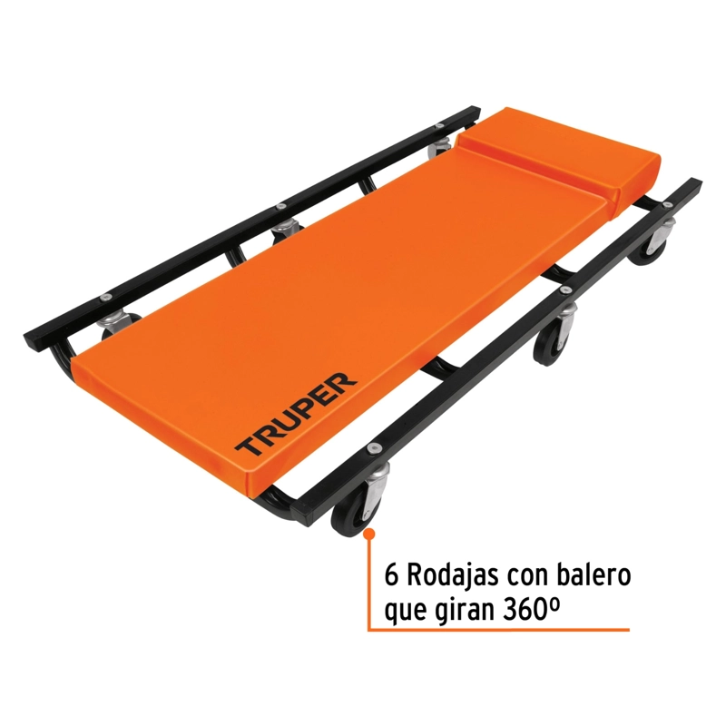 ACCESORIOS HERRAMIENTAS TRUPER CF-10098 NARANJA CAMA DE ACERO 36' PARA MECANICO - 2