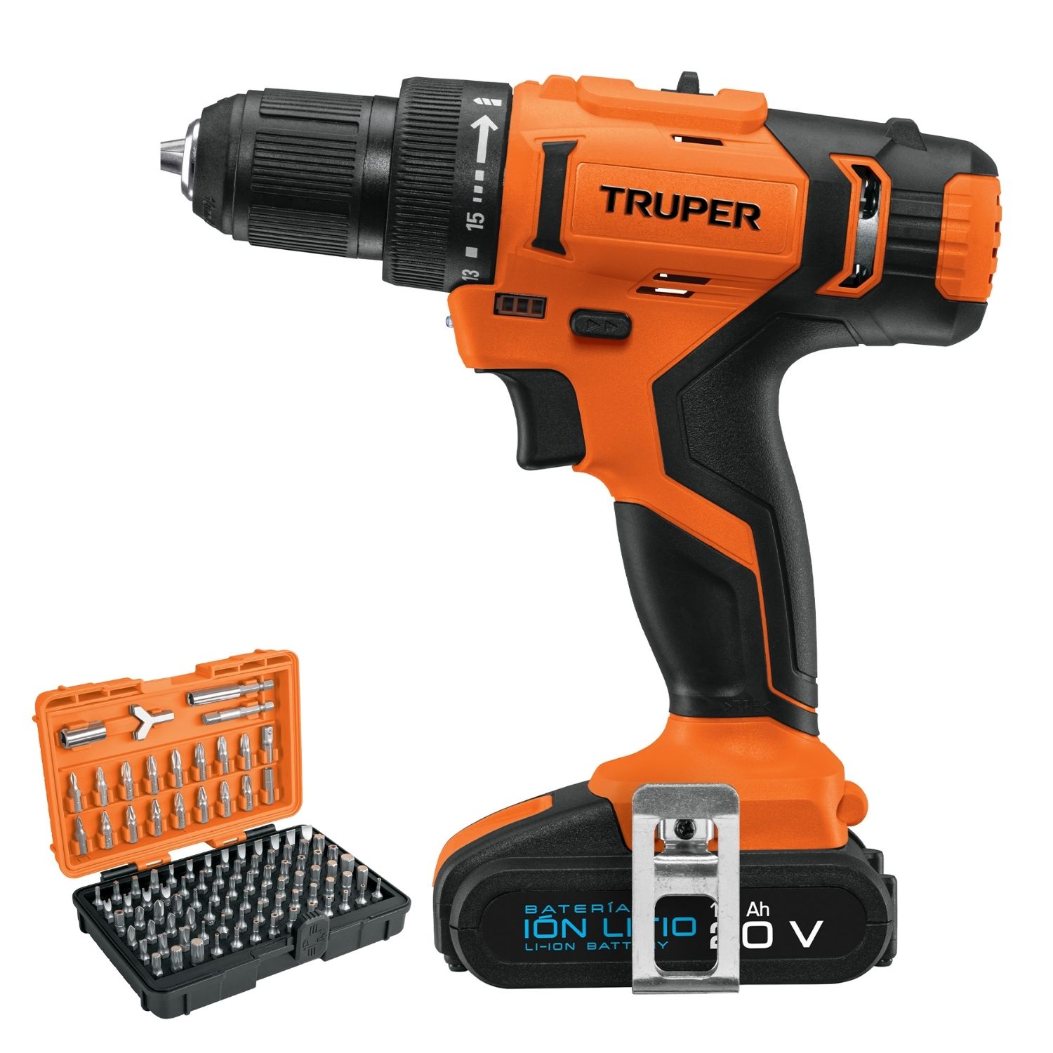 COMBO TRUPER TALADRO INALÁMBRICO 29V + JUEGO 100 PUNTAS MIXTAS - 1