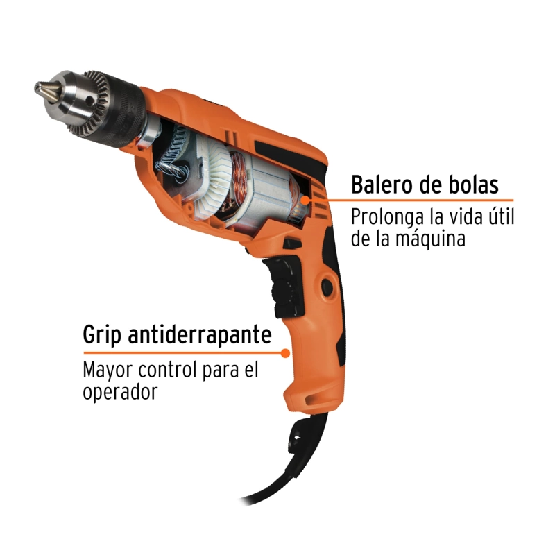 COMBO TRUPER TALADRO 600W + JUEGO BROCAS 100 PZAS + CAJA HERRAMIENTAS - 6