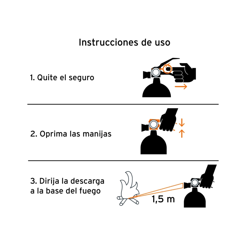 EXTINTOR PORTÁTIL TRUPER CF-100276 1 KG RECARGABLE, POLVO TIPO ABC - 4