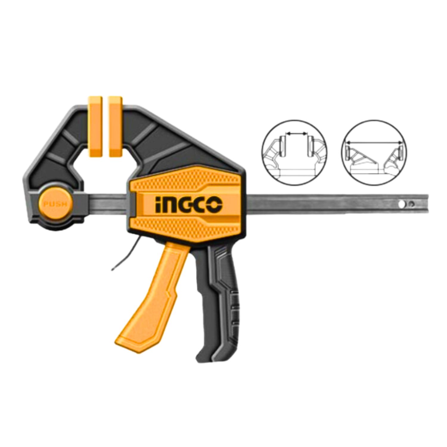 PRENSA RAPIDA AUTO AJUSTABLE 18' SOPORTA 60 KG INGCO HQBC01603 - 4