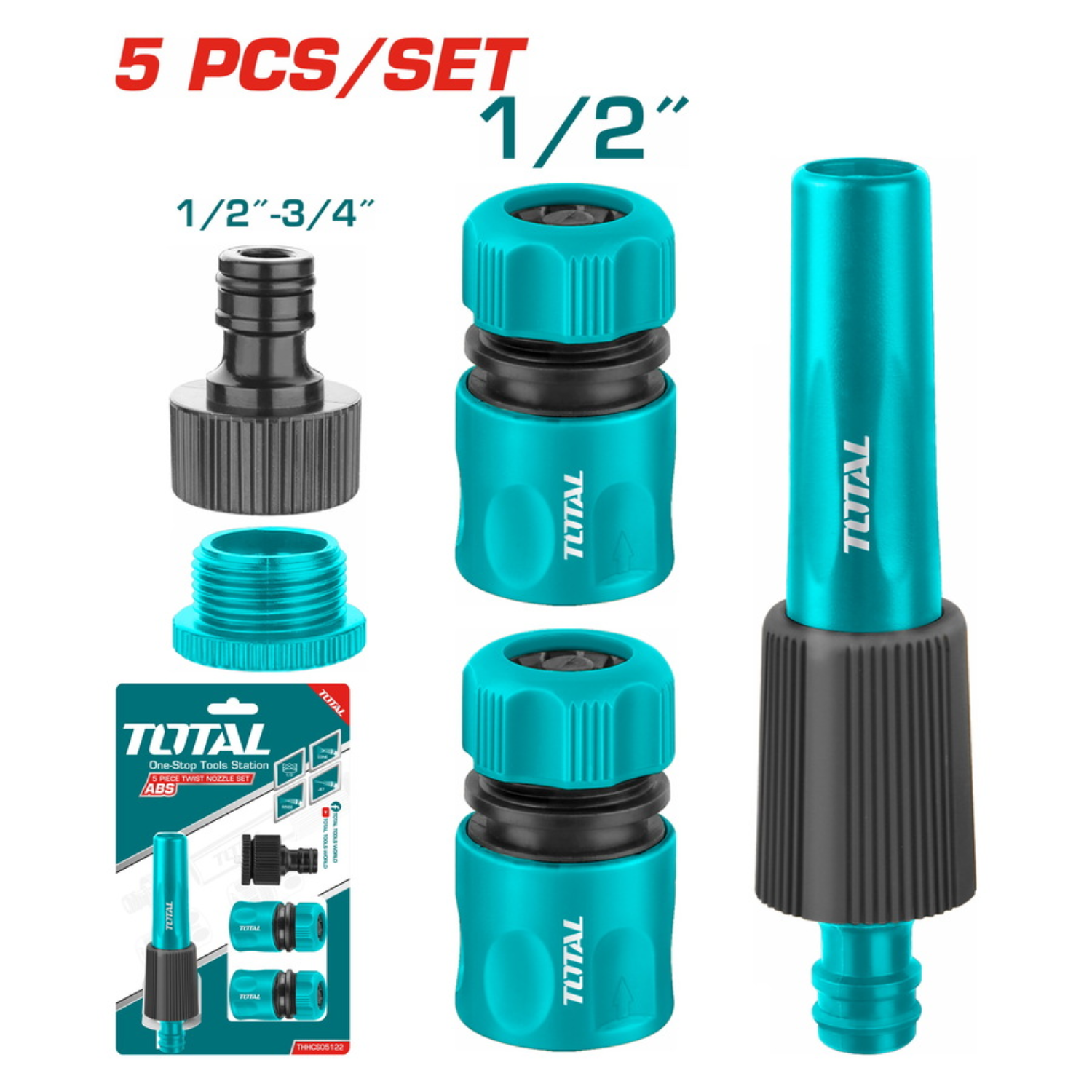 SET DE BOQUILLA Y CONECTORES PARA HIDROLAVADORA TOTAL - 2