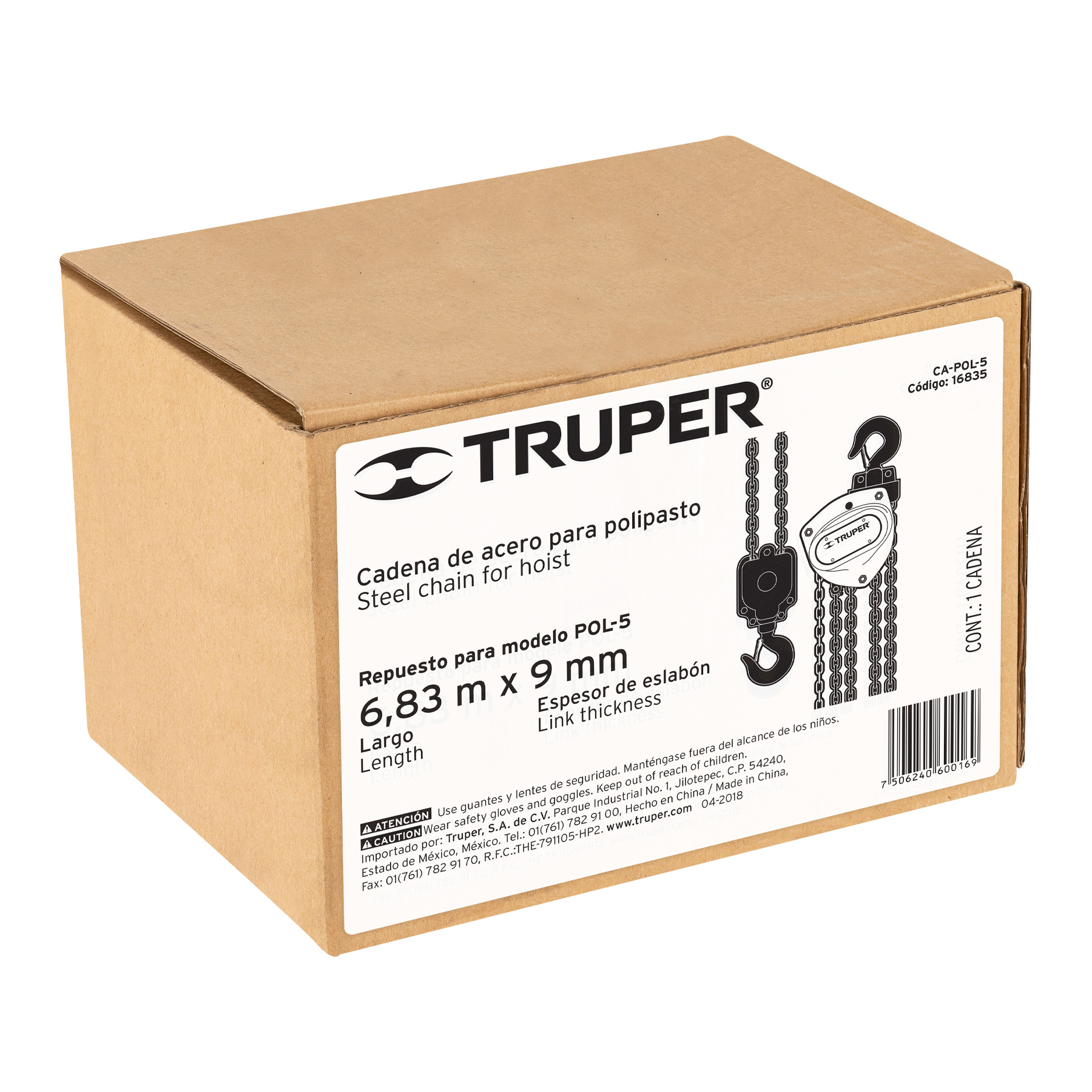 CADENA PARA TECLE DE 5 TONELADAS TRUPER - 3
