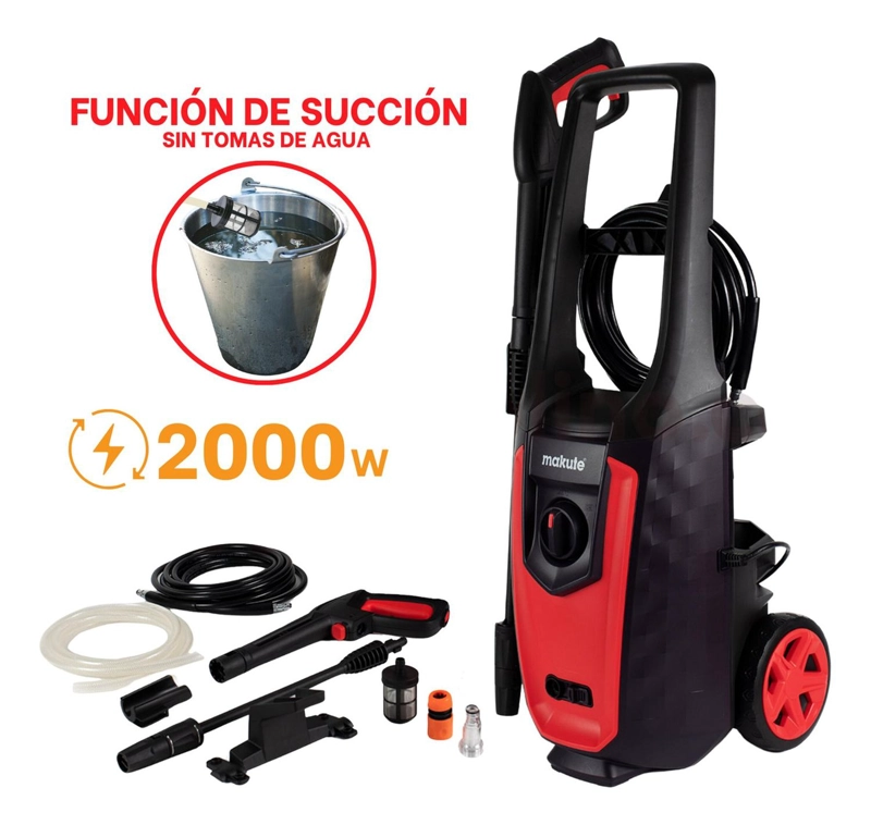 HIDROLAVADORA MAKUTE HPW505 2000W ELECTRICA CON FUNCION DE SUCCION - 2