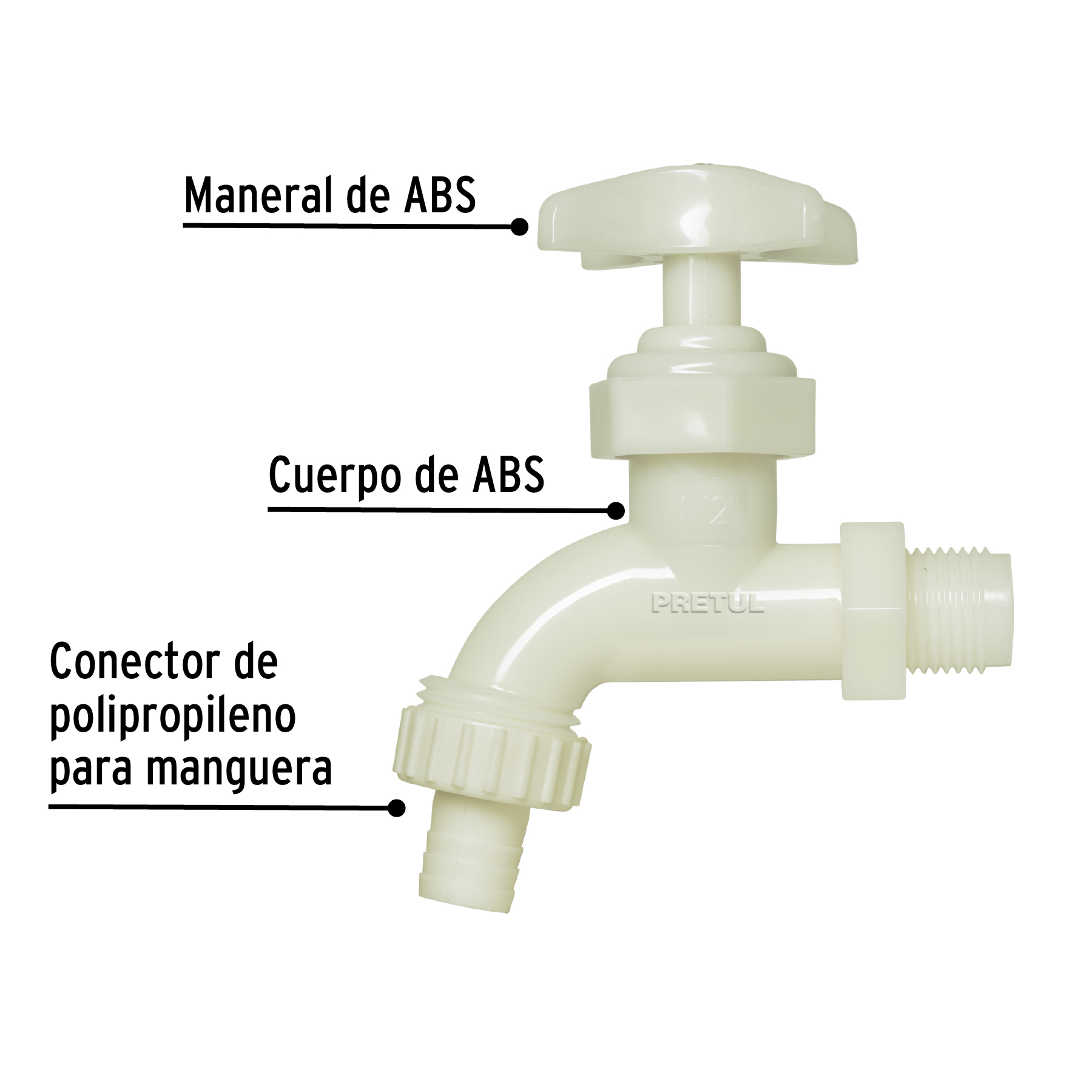 CAÑO JARDINERO 1/2' PVC PRETUL - 2