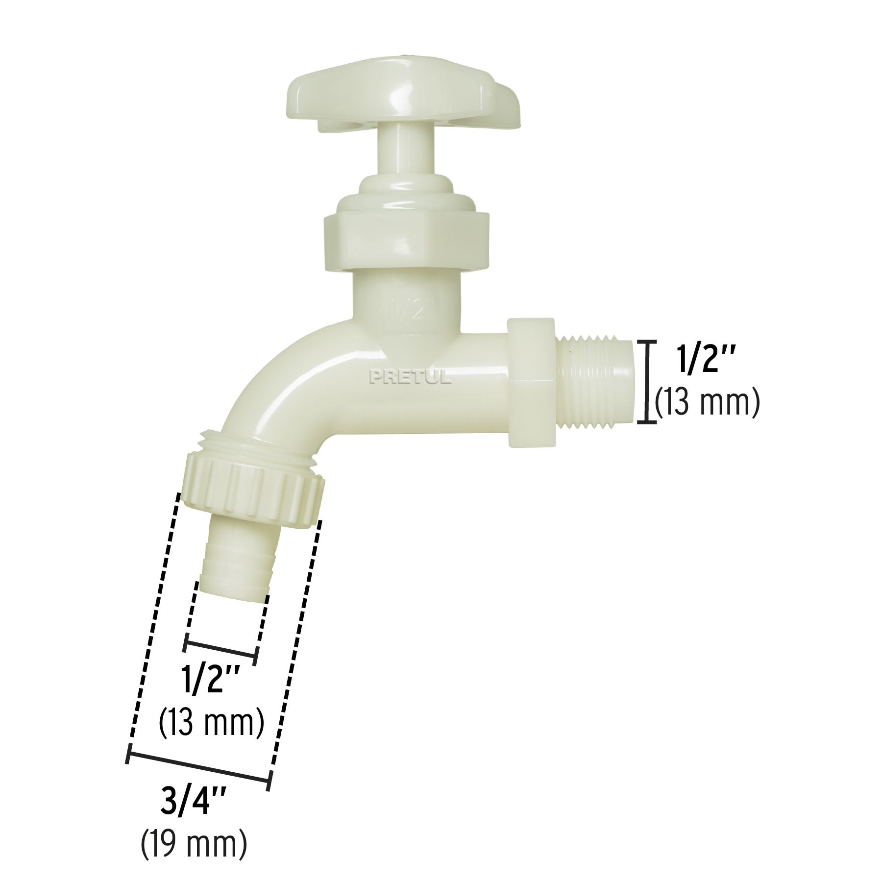 CAÑO JARDINERO 1/2' PVC PRETUL - 3