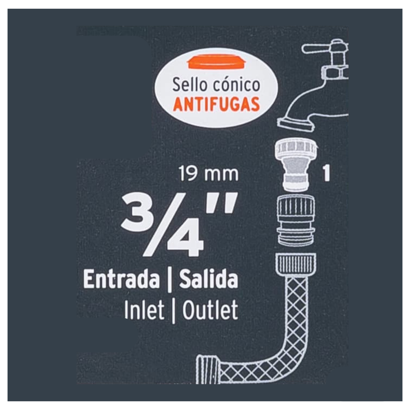 CONECTORES DE LATÓN SOLIDO SISTEMA CLICK HEMBRA TRUPER - 3