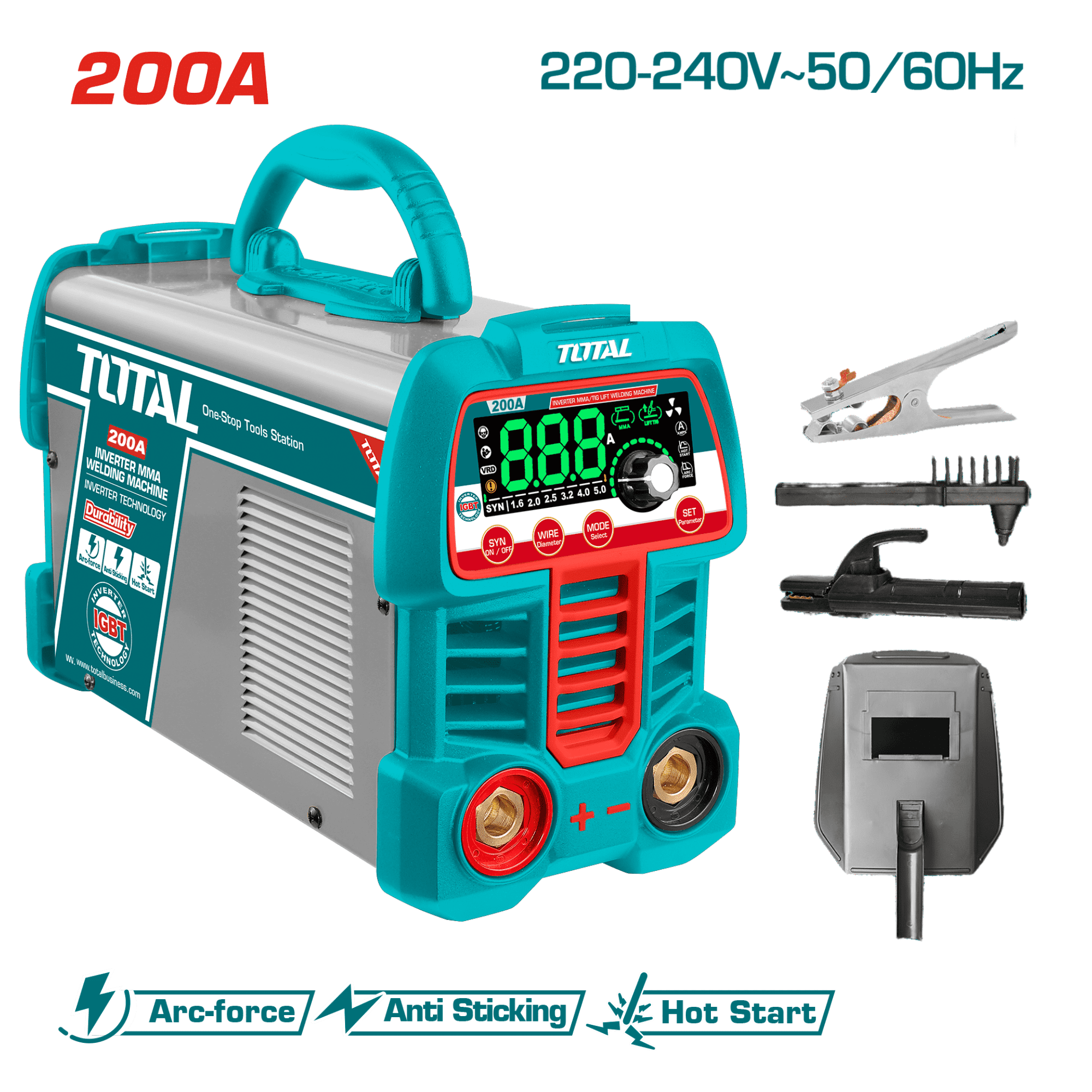 SOLADORA INVERSORA MMA/TIG 200A TOTAL - 1