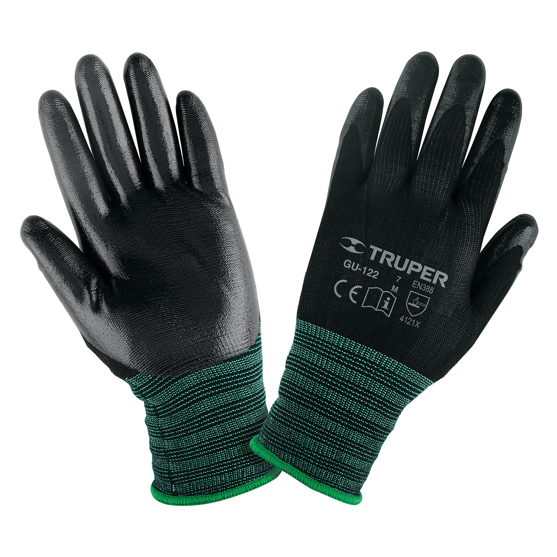 GUANTES DE NYLON RECUBIERTOS DE NITRILO TALLA M TRUPER - 1