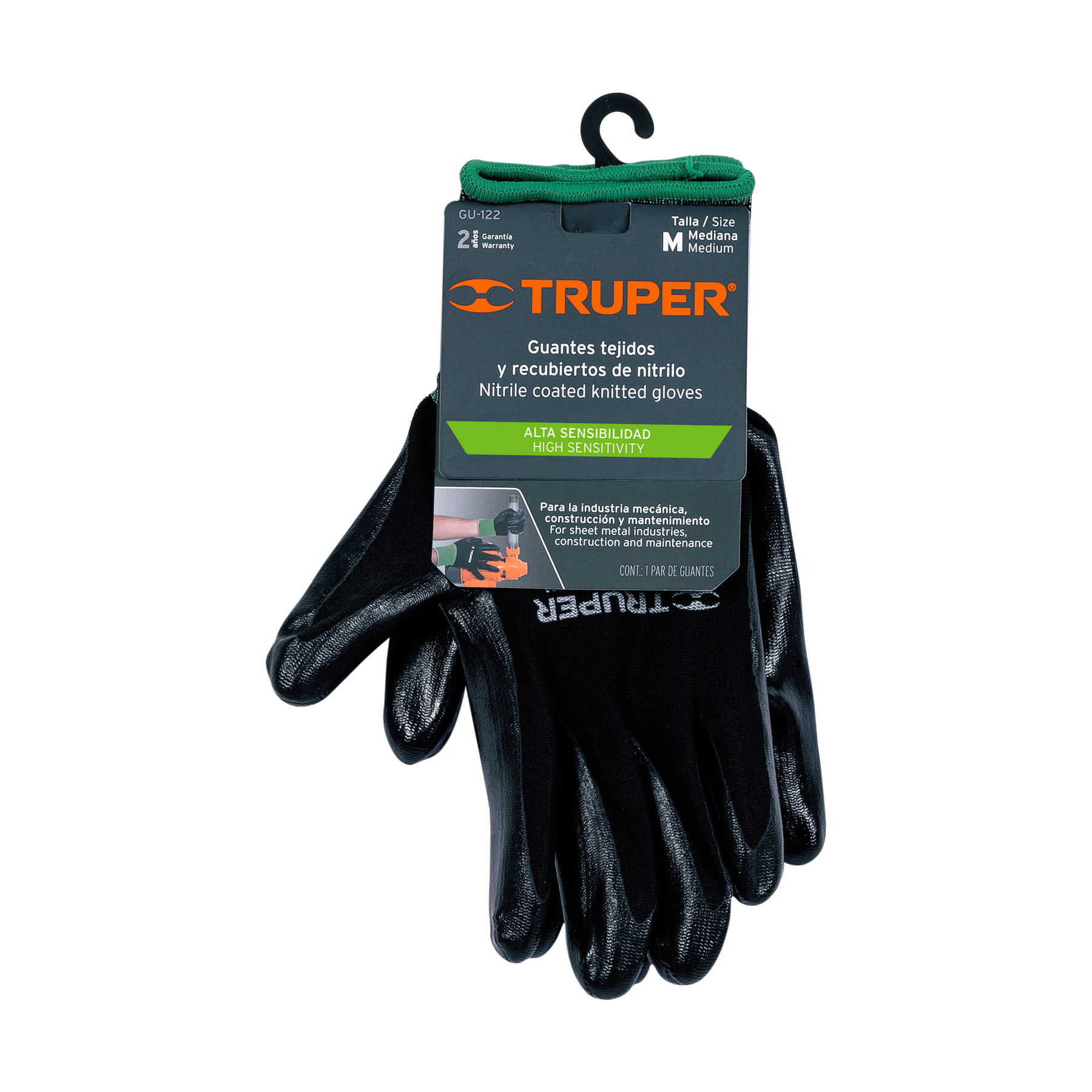 GUANTES DE NYLON RECUBIERTOS DE NITRILO TALLA M TRUPER - 4